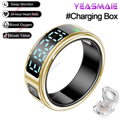 2025 SmartRing Pro: Gesture-Control Touchscreen Health Tracker, Waterproof Fitness Monitor with Swipe Navigation for All-Day Wear – Unisex Design