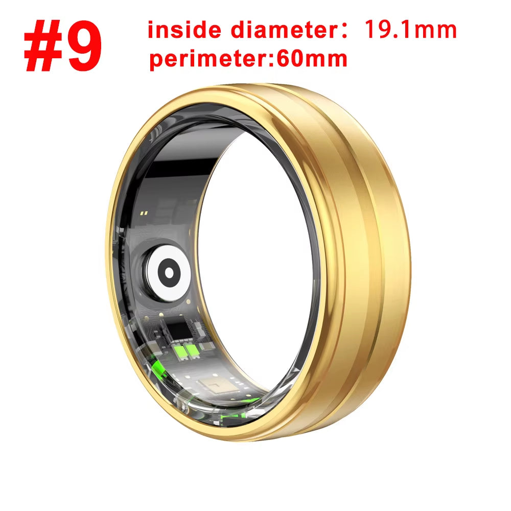 Global EliteSmart Ring: 50+ Language App, 24/7 Health & Fitness Tracker with 5ATM Waterproof Design – Lab-Tested Heart Rate, Blood Oxygen, Sleep & 10+ Sports Modes