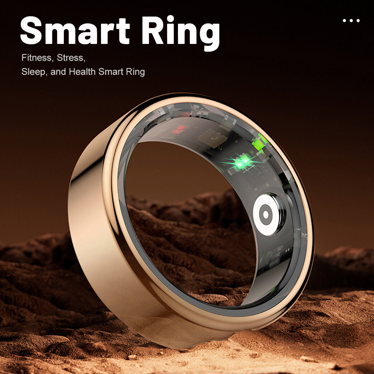 R02 Smart Ring Health Waterproof Finger Rings Monitor Heart Rate Fitness Tracker