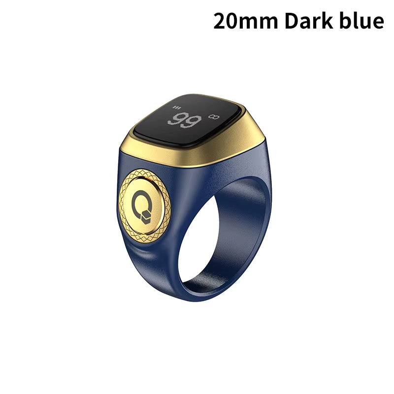 Smart Tasbih Tally Digital Counter for Muslims Tasbeeh Zikr Ring 5 Prayer Time Vibration Reminder Waterproof Bluetooth Ring