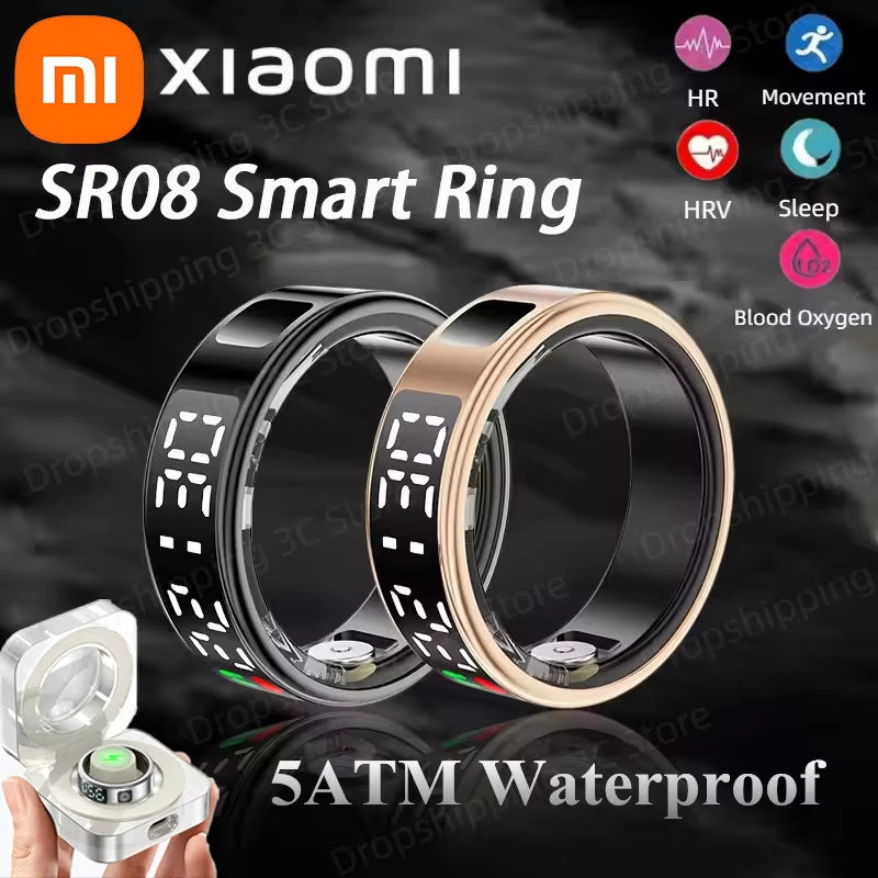 2025 EliteSmart Ring: Advanced LED Health Tracker with 24/7 Heart Rate, Blood Oxygen Monitoring & 10+ Sports Modes – 5ATM Waterproof, Unisex Design