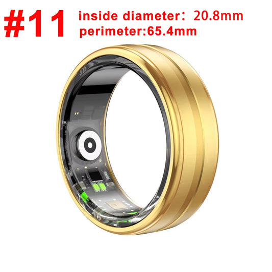 Global EliteSmart Ring: 50+ Language App, 24/7 Health & Fitness Tracker with 5ATM Waterproof Design – Lab-Tested Heart Rate, Blood Oxygen, Sleep & 10+ Sports Modes