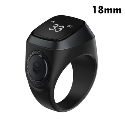 Smart Tasbih Tally Digital Counter for Muslims Tasbeeh Zikr Ring 5 Prayer Time Vibration Reminder Waterproof Bluetooth Ring