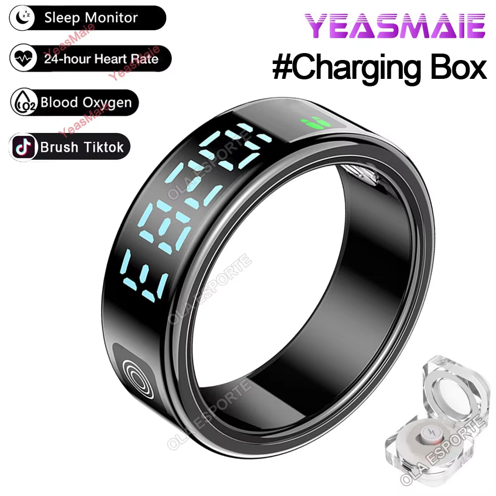 2025 SmartRing Pro: Gesture-Control Touchscreen Health Tracker, Waterproof Fitness Monitor with Swipe Navigation for All-Day Wear – Unisex Design