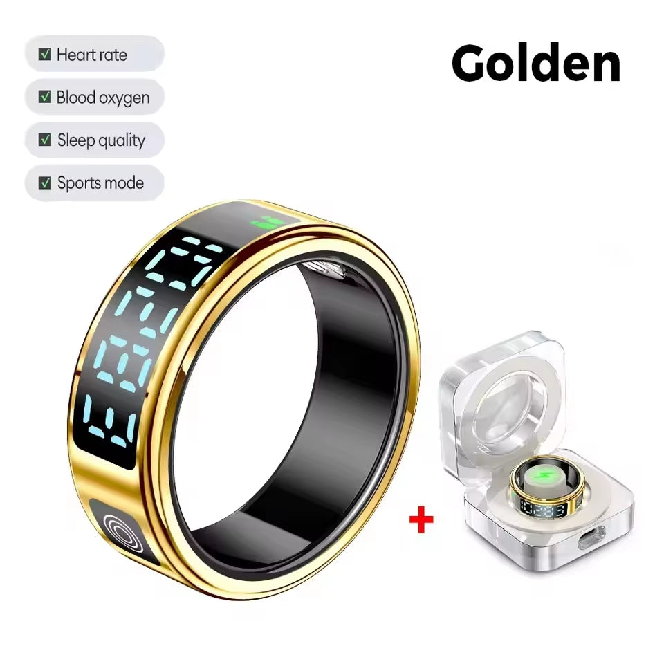 2025 EliteSmart Ring: Advanced LED Health Tracker with 24/7 Heart Rate, Blood Oxygen Monitoring & 10+ Sports Modes – 5ATM Waterproof, Unisex Design